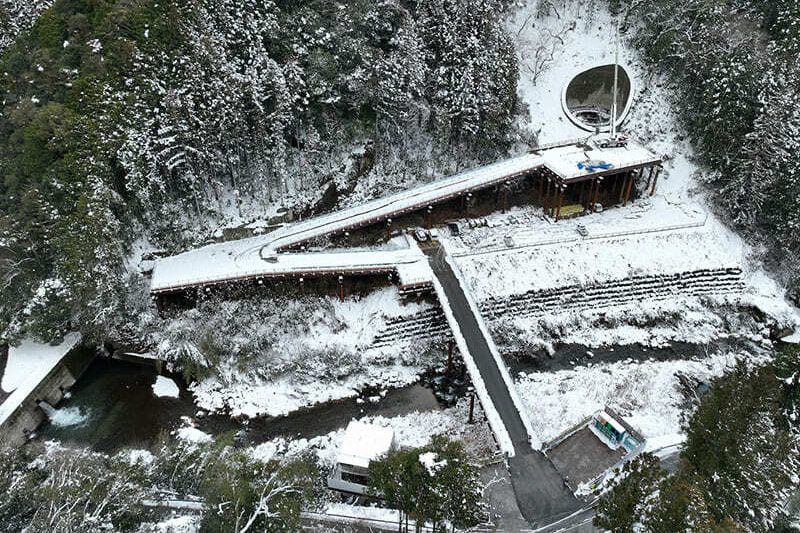 積雪時工事箇所全景