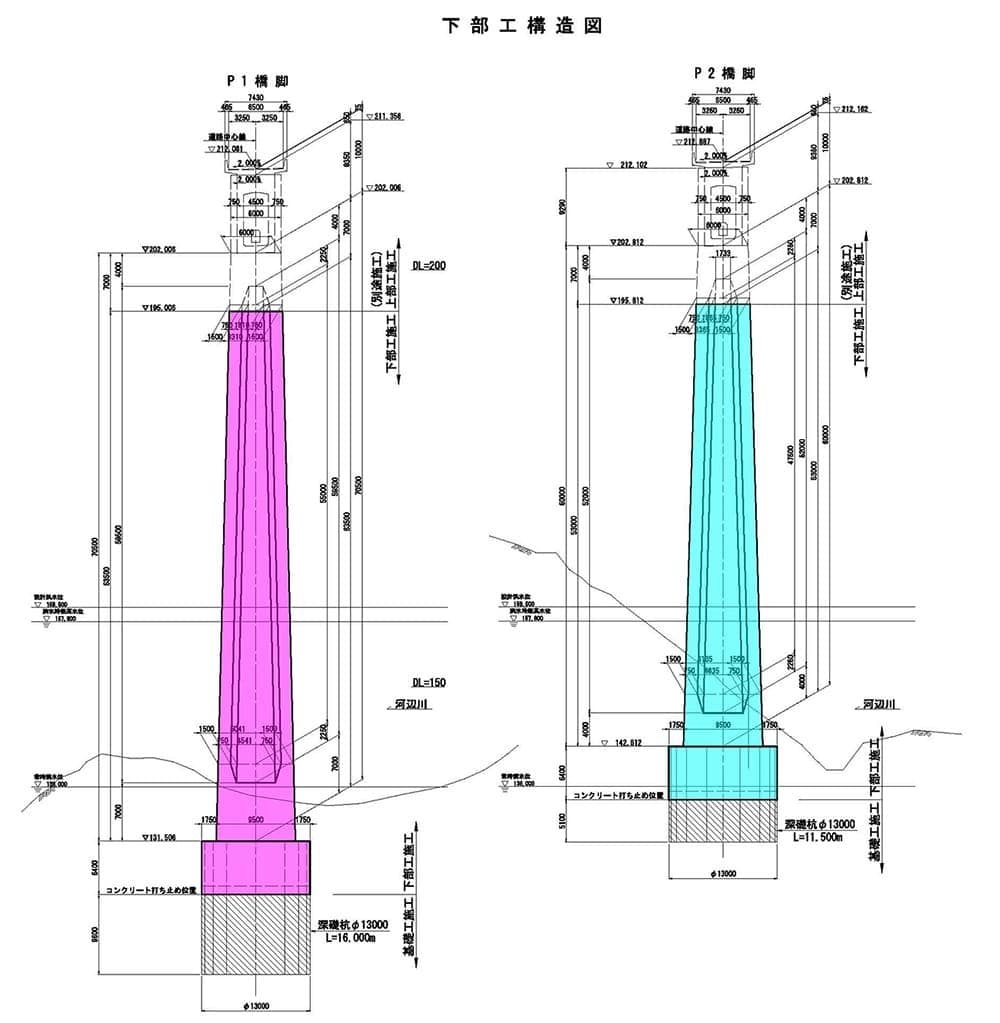 下部工構造図